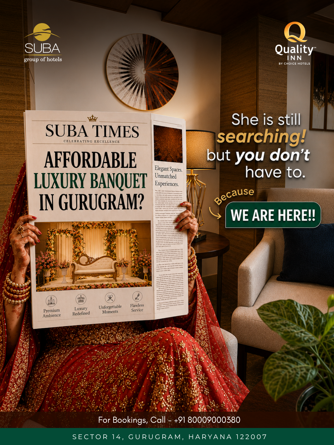 Quality Inn Gurgaon — Wedding / Banquet Campaign